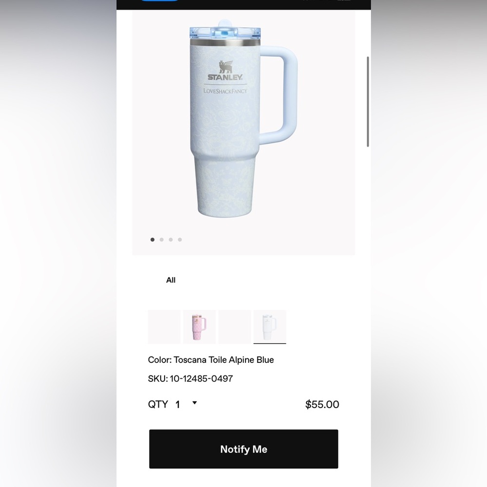 Stanley x Love Shack Fancy 30oz tumbler